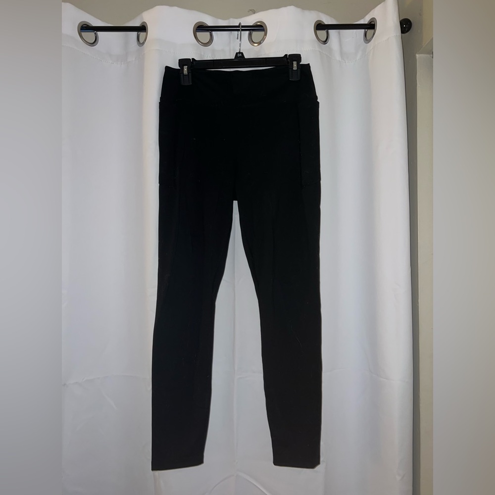 Pink Activewear size large fleece leggings with side pockets